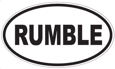 RUMBLE - Oval Sticker