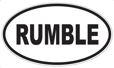 RUMBLE - Oval Magnet