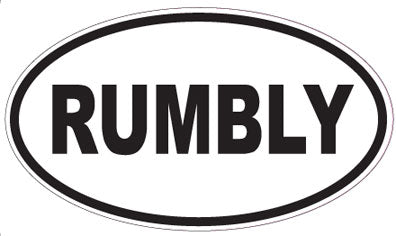 RUMBLY - Oval Sticker