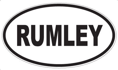 RUMLEY - Oval Sticker