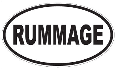 RUMMAGE - Oval Magnet