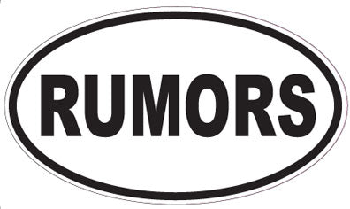 RUMORS - Oval Sticker