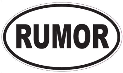 RUMOR - Oval Magnet