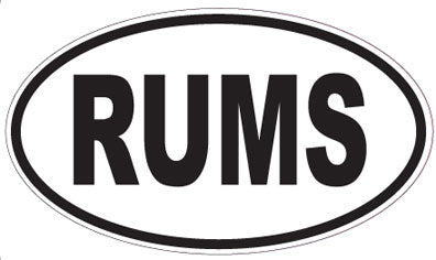 RUMS - Oval Sticker