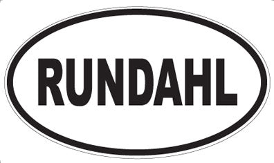 RUNDAHL - Oval Sticker
