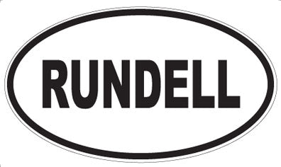 RUNDELL - Oval Magnet