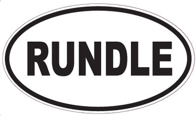 RUNDLE - Oval Sticker