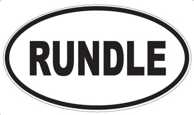 RUNDLE - Oval Magnet