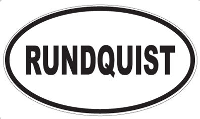 RUNDQUIST - Oval Magnet