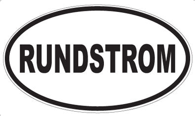RUNDSTROM - Oval Magnet