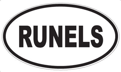 RUNELS - Oval Sticker