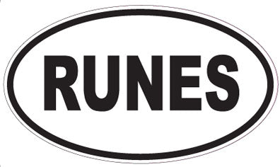 RUNES - Oval Sticker