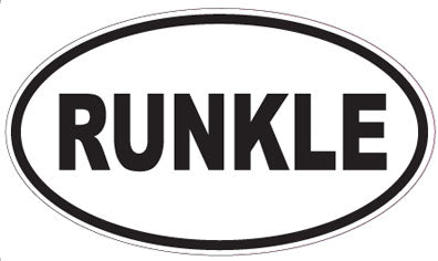 RUNKLE - Oval Sticker
