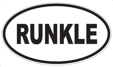 RUNKLE - Oval Magnet