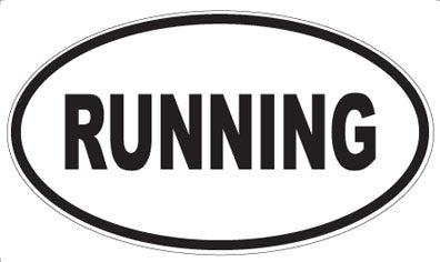 RUNNING - Oval Sticker