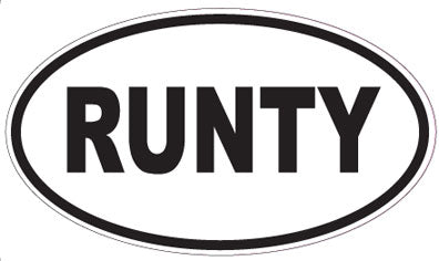 RUNTY - Oval Sticker