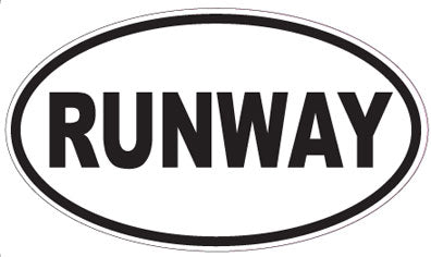 RUNWAY - Oval Sticker