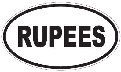 RUPEES - Oval Sticker