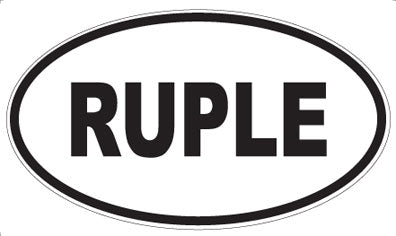 RUPLE - Oval Sticker