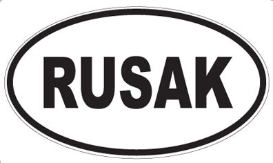 RUSAK - Oval Sticker