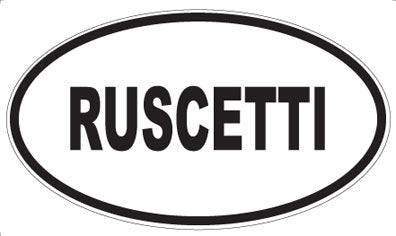 RUSCETTI - Oval Sticker