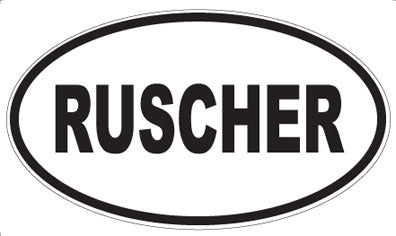 RUSCHER - Oval Magnet