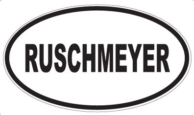 RUSCHMEYER - Oval Magnet