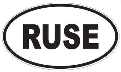 RUSE - Oval Sticker