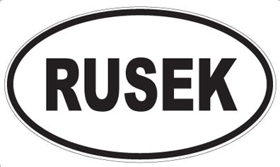RUSEK - Oval Sticker