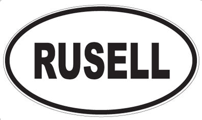 RUSELL - Oval Sticker