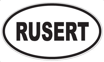 RUSERT - Oval Magnet