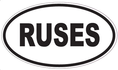 RUSES - Oval Magnet