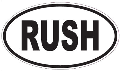 RUSH - Oval Sticker