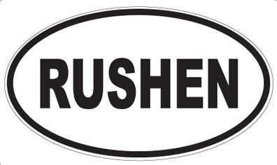 RUSHEN - Oval Sticker
