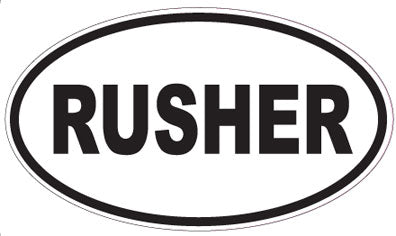 RUSHER - Oval Sticker