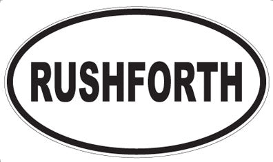 RUSHFORTH - Oval Sticker