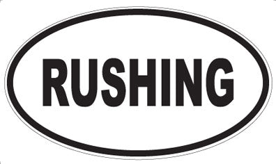 RUSHING - Oval Sticker