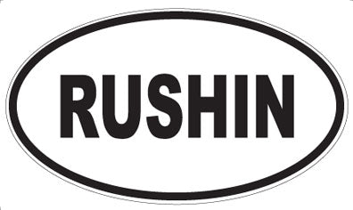 RUSHIN - Oval Magnet