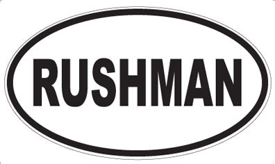 RUSHMAN - Oval Sticker