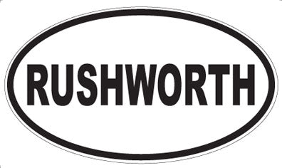 RUSHWORTH - Oval Sticker