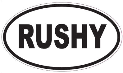 RUSHY - Oval Magnet