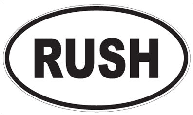 RUSH - Oval Magnet