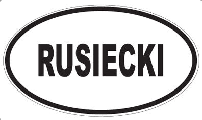 RUSIECKI - Oval Magnet