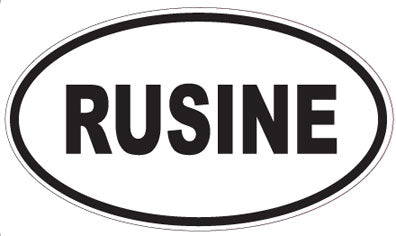 RUSINE - Oval Sticker