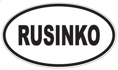 RUSINKO - Oval Sticker