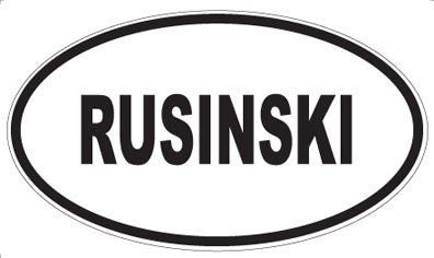 RUSINSKI - Oval Sticker