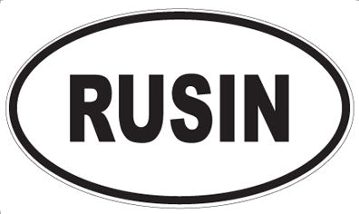 RUSIN - Oval Magnet