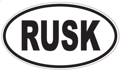 RUSK - Oval Sticker