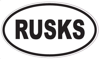 RUSKS - Oval Magnet