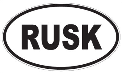RUSK - Oval Magnet